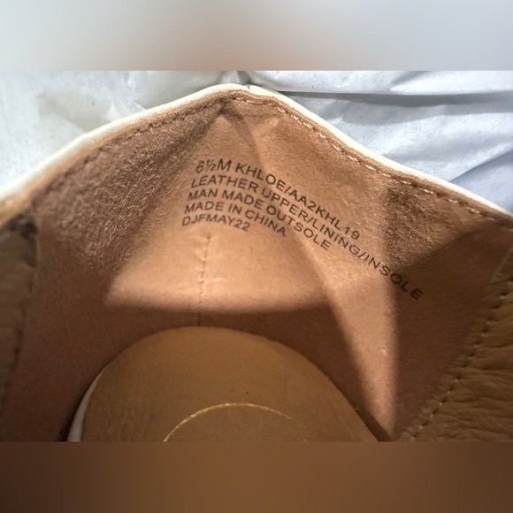 Andre Assous Khloe Leather Block Heels Women’s 6.5M Ivory Cream Round Toe Pumps - Picture 10 of 11